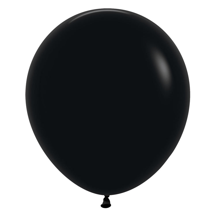 Sempertex 45cm Fashion Black Latex Balloons 080, 6PK Pack of 6