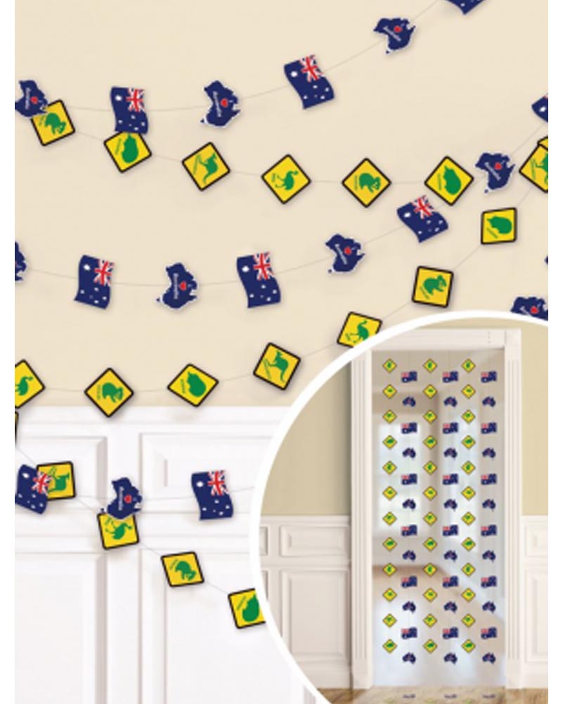 Aussie String Decorations Pack of 6