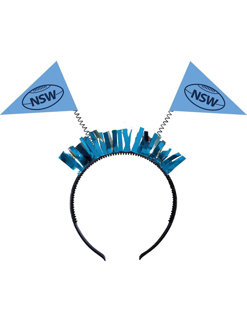 State of Origin NSW Flag Headband with Fringe