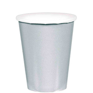 Silver 266ml Paper Cups Pack of 20