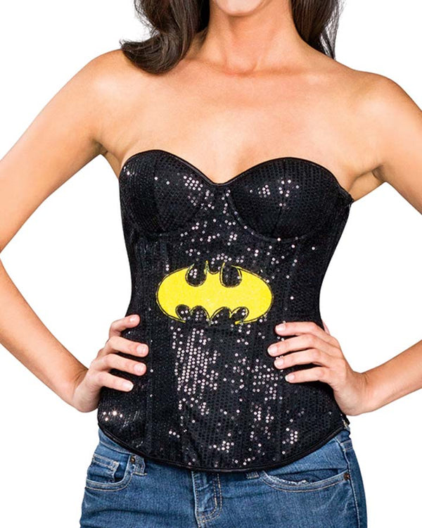 Batgirl Sequin Womens Corset