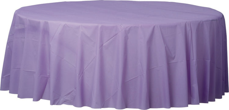 Lavender Round Plastic Tablecover
