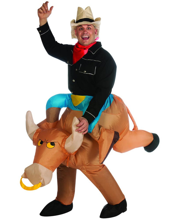 Inflatable Bull Rider Mens Costume