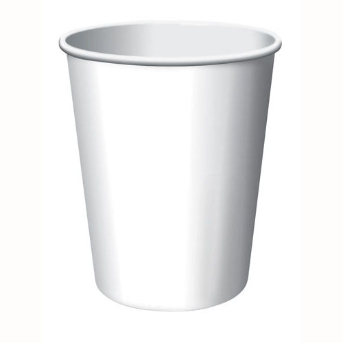 White Cups Paper 266ml Pack of 24