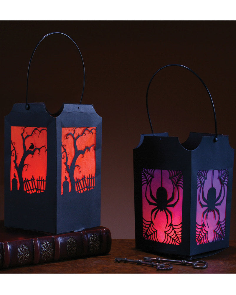 Pop Open Lantern Purple Spider and Orange Crow Pack of 2