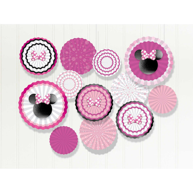 Minnie Mouse Forever Paper Fans Decorating Kit Pack of 17