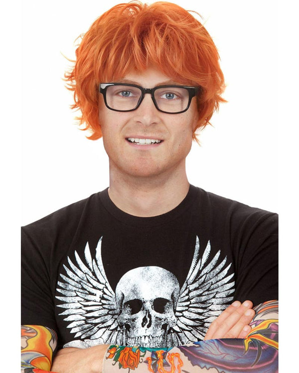 Ed Sheeran Adults Wig Glasses and Tattoo Sleeves Set