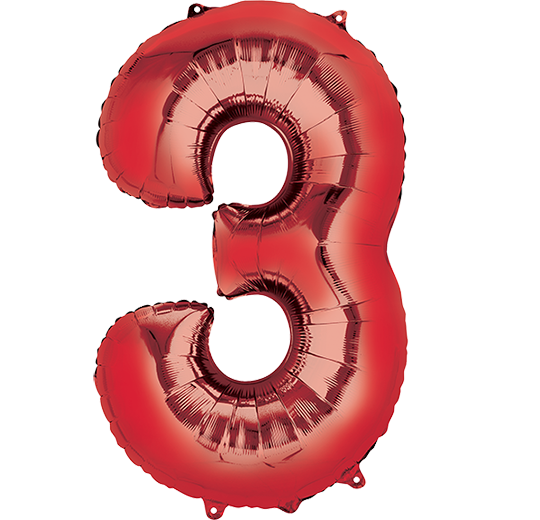 SuperShape Red Numeral 3.  L34