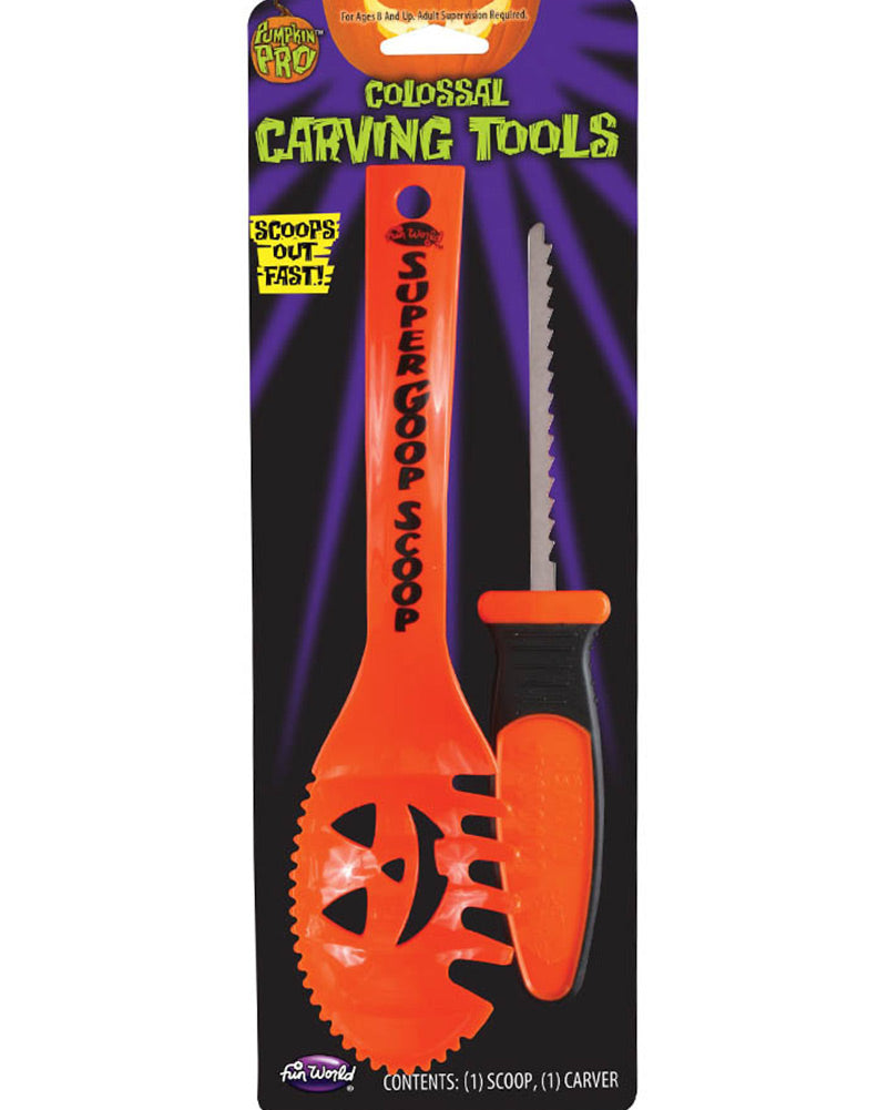 Colossal Orange Pumpkin Carving Tools