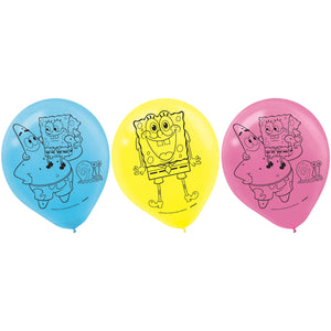 SpongeBob 30cm Latex Balloons Pack of 6