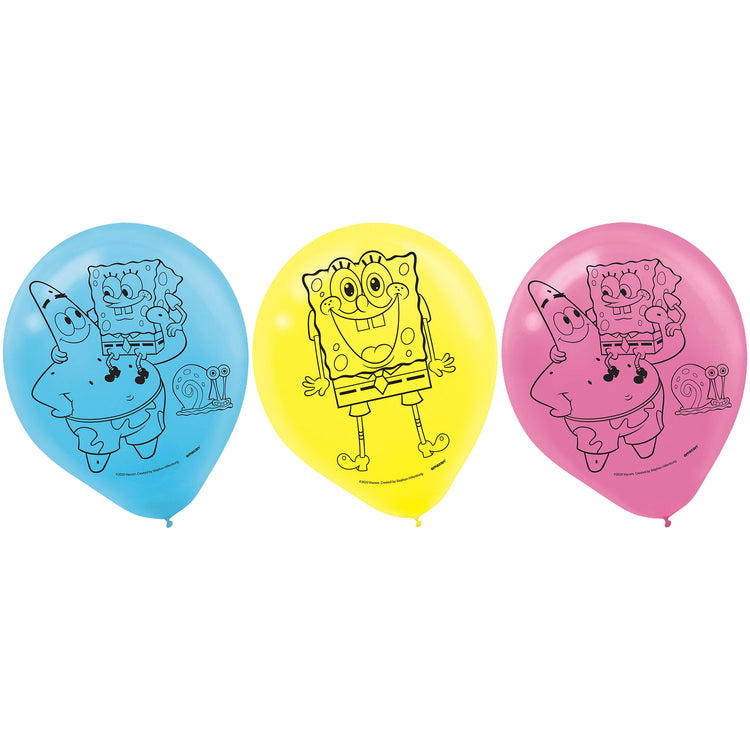 SpongeBob 30cm Latex Balloons Pack of 6