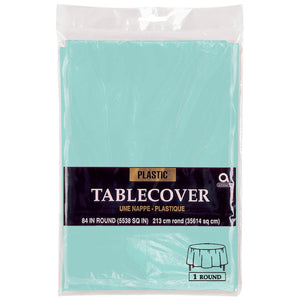 Plastic Round Tablecover Robin's-egg Blue
