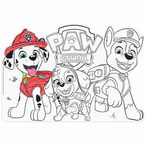 Paw Patrol Adventures Colour In Placemats Pack of 8