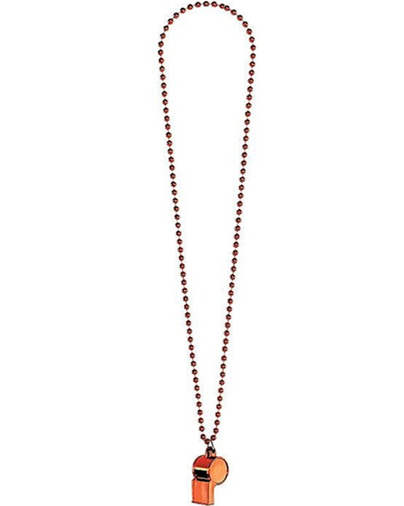 Orange Whistle Chain Necklace