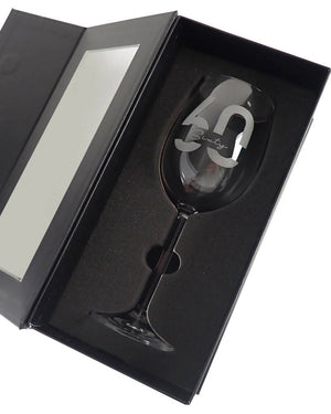 60th Birthday Engraved 360ml Wine Glass in Gift Box