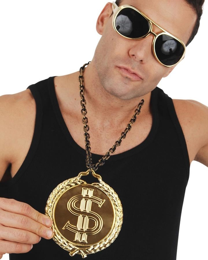 80s Dollar Sign Medallion