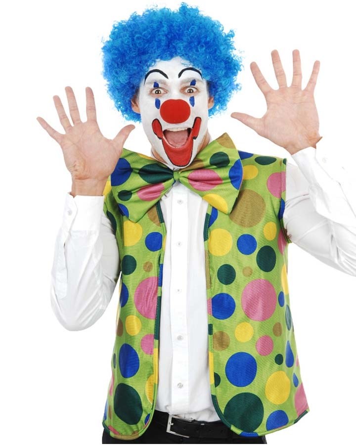 Spotty Clown Vest Nose and Bow Tie Kit
