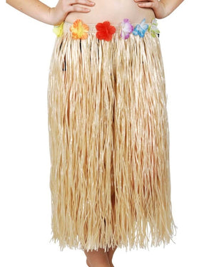 Long Natural Hawaiian Grass Skirt