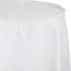 White Table Skirt Plastic 74cm x 4.26m