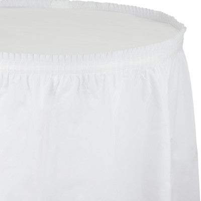 White Table Skirt Plastic 74cm x 4.26m