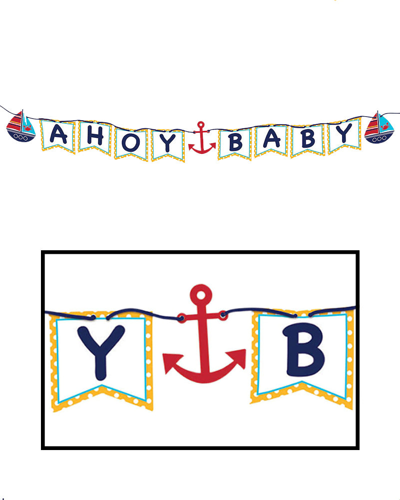 Ahoy Baby Ribbon Banner