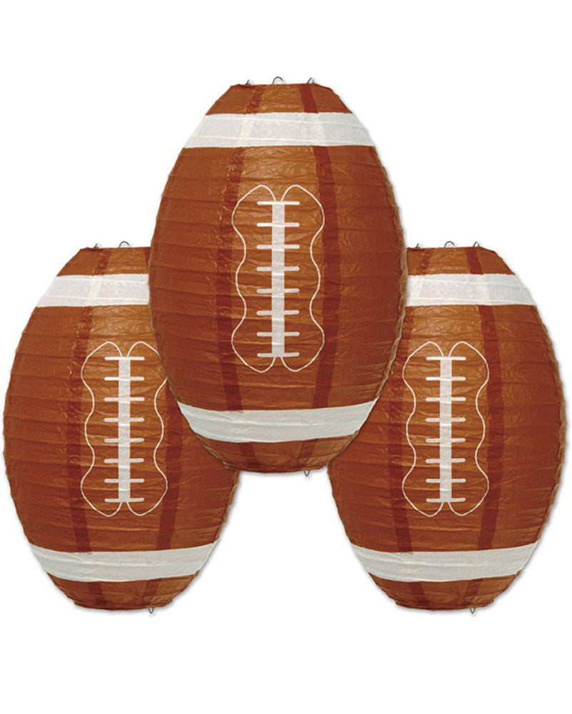 American Football Paper Lanterns Pack of 3 28cm