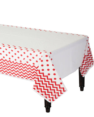 Apple Red Chevron Tablecover