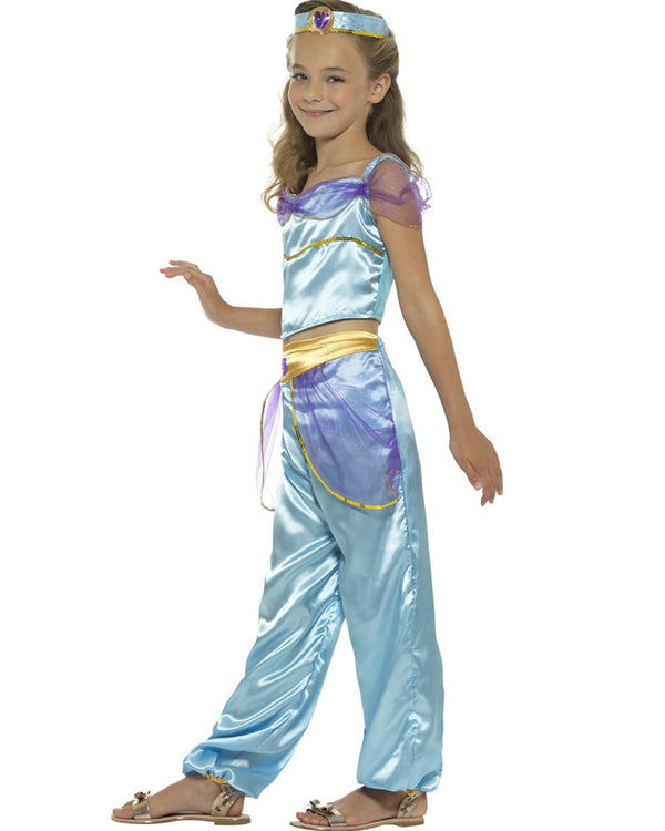 Blue Arabian Princess Girls Costume