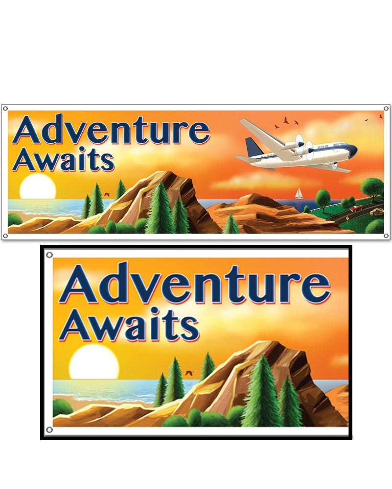 Around the World Sign Banner