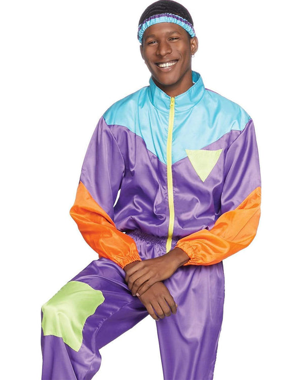 Awesome 80s Track Suit Mens Costume