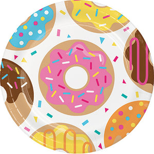 Donut Time 22cm Paper Plates Pack of 8