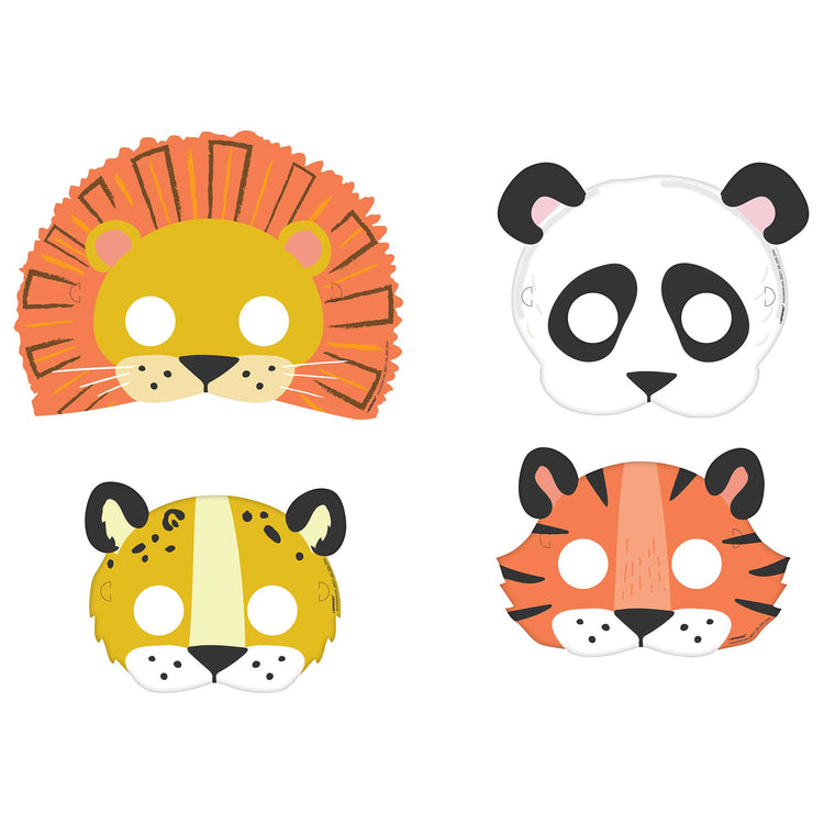 Get Wild Jungle Paper Masks Pack of 8