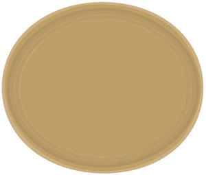 Paper Plates Oval 30cm Gold Pack of 20