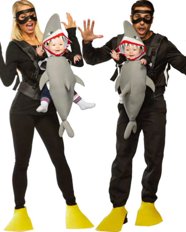Baby and Me Diver and Shark Baby and Adult Costume