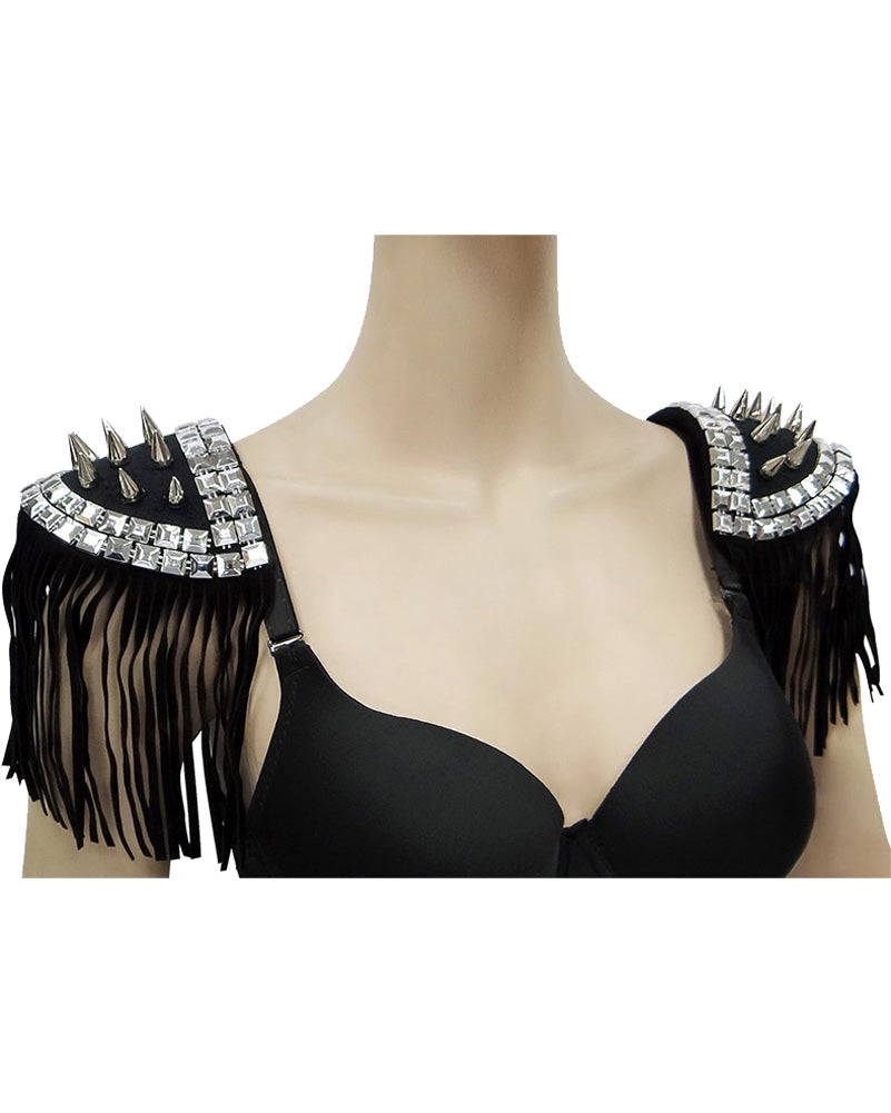 Bad to the Bone Studded Shoulder Pads