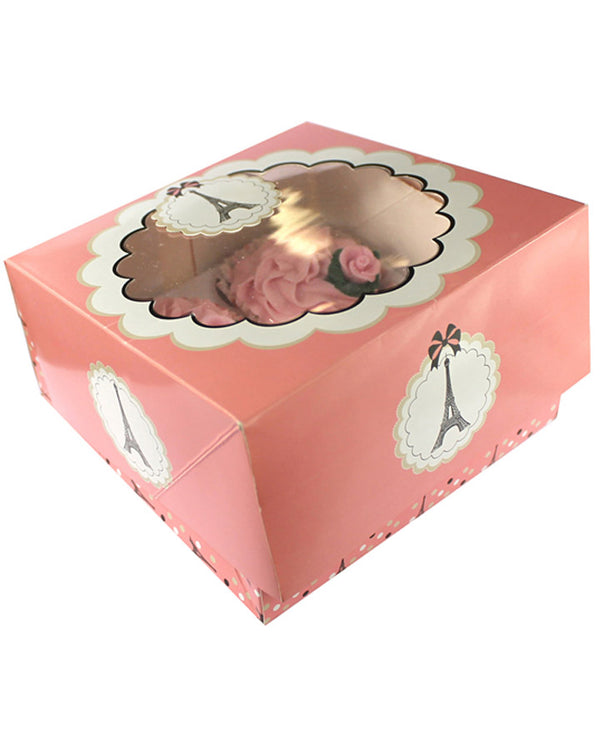 Paris Cupcake Boxes Pack of 2