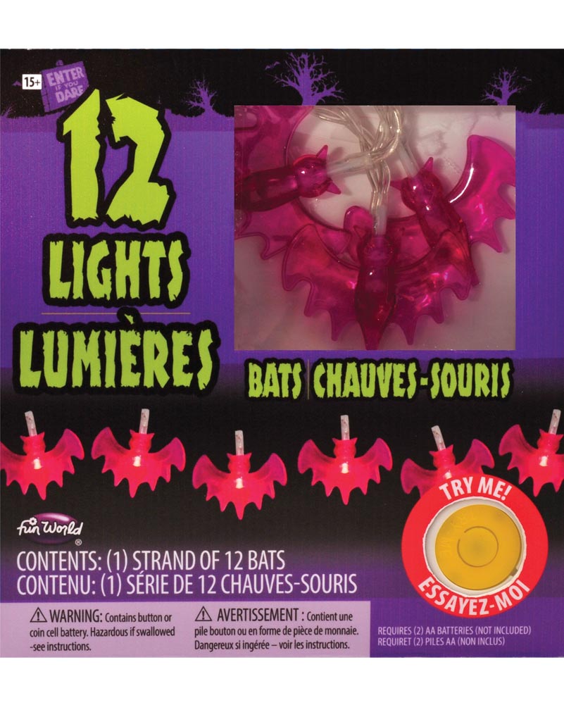 Bat 12 String Lights