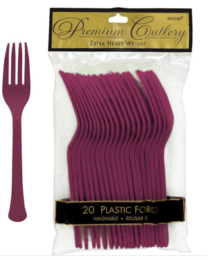 Berry Plastic Forks Pack of 20
