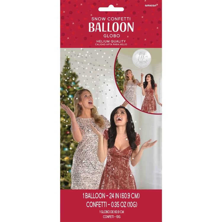 Christmas Large Snow Confetti Balloon