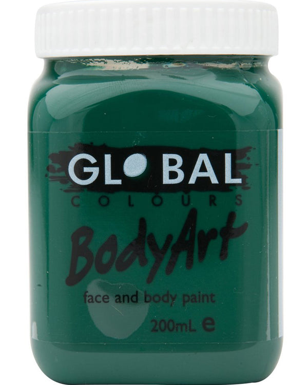 BodyArt Deep Green Paint Jar 200ml