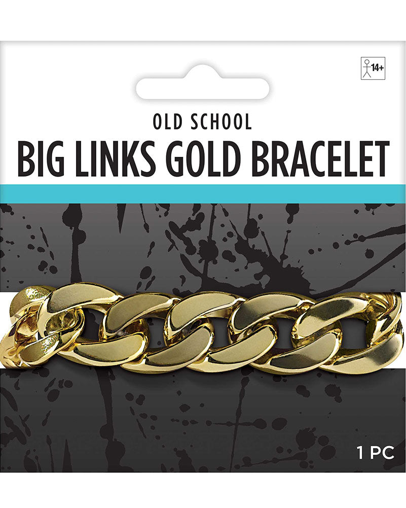 90s Big Links Bling Gold Bracelet