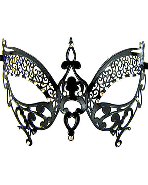 Black Butterfly Metal Masquerade Mask