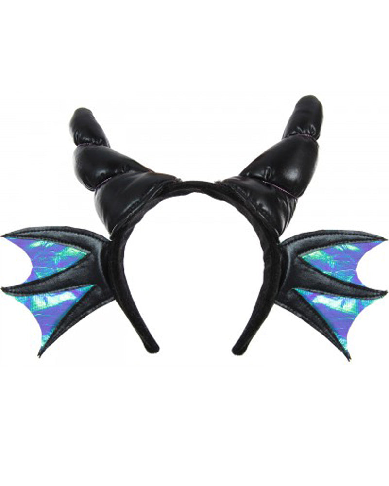 Black Dragon Deluxe Horns Plush Deluxe Headband