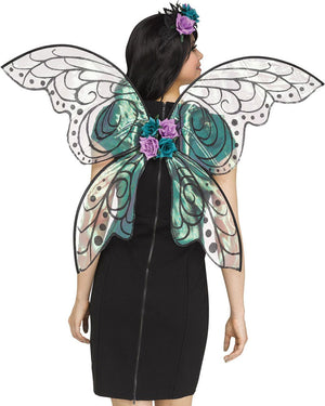 Black Glitter and Purple Fantasy Fairy Sparkle Wings