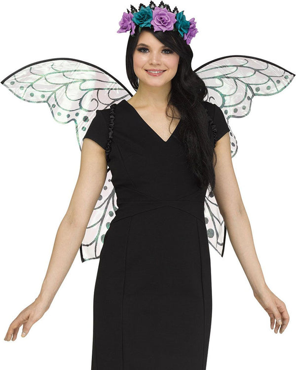 Black Glitter and Purple Fantasy Fairy Sparkle Wings