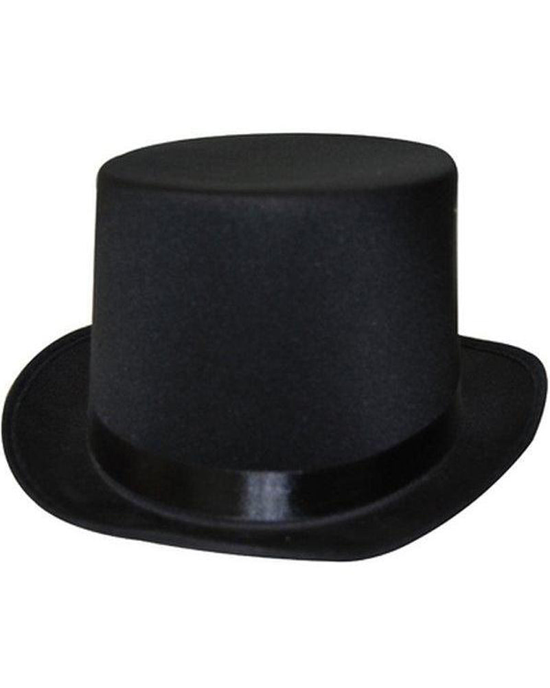 Black Satin Top Hat
