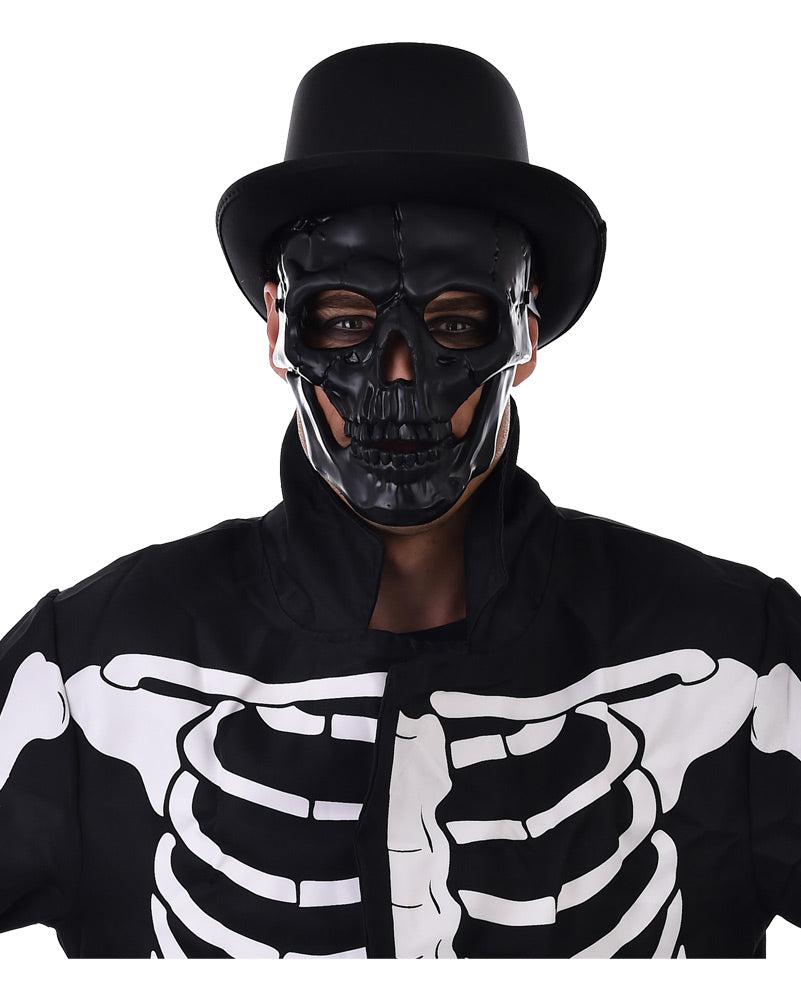Black Skull Half Mask