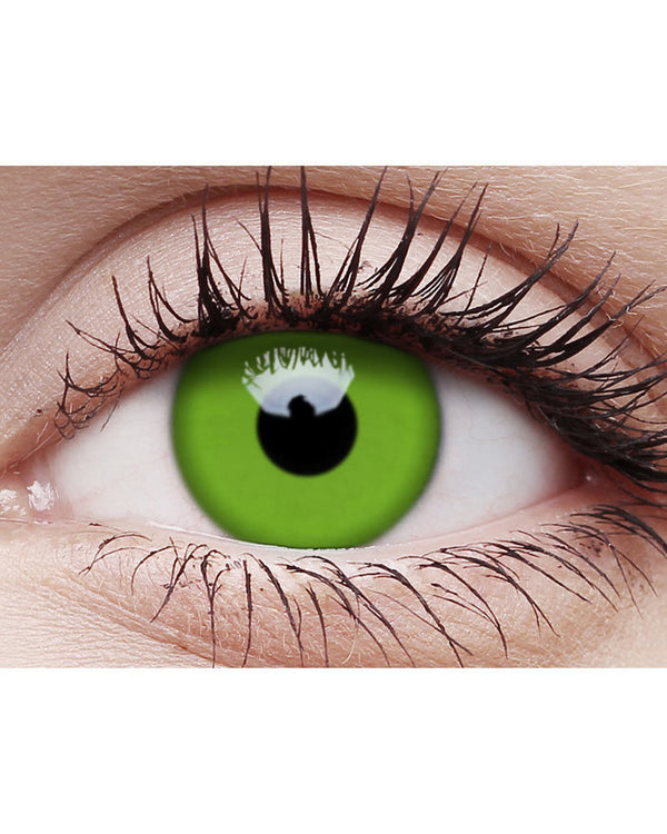 Blacklight Glow 14mm Green Contact Lenses