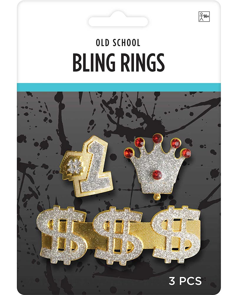 90s Bling Gold Rings
