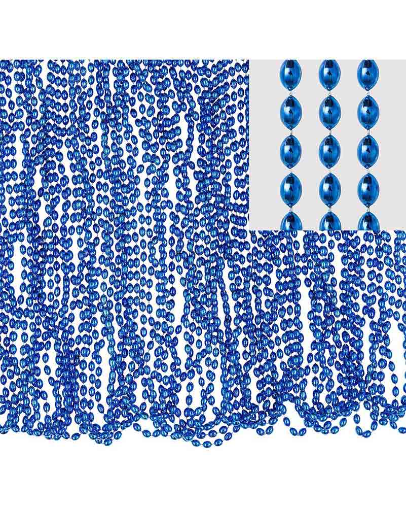 Blue Beaded Necklaces Pack of 50